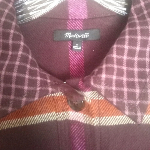 Madewell Women's Rugby Plaid Flannel Shacket NWT Size Small - Picture 5 of 9